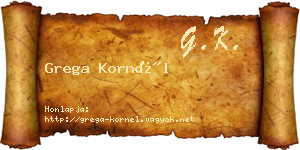 Grega Kornél névjegykártya